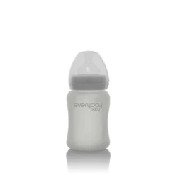 Glass Baby Bottle Healthy+ 150 Quiet Grey