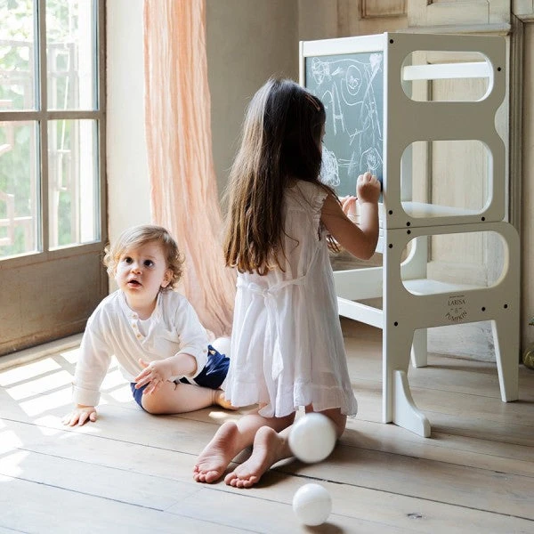 3-in-1 Learning Tower, White 5 3-in-1 Learning Tower, White - Image 3