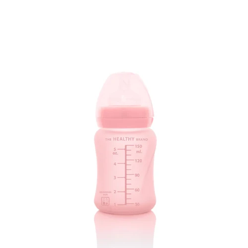 Glass Baby Bottle Healthy+ 150 Rose Pink 5 Glass Baby Bottle Healthy+ 150 Rose Pink - Image 3