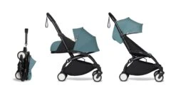 Complete BABYZEN Stroller YOYO² 0+ Newborn Packand 6+ -Baby Product 3 YOYO 2 BLACK FRAME AQUA WEB