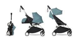 Complete BABYZEN Stroller YOYO² 0+ Newborn Packand 6+ -Baby Product 3 YOYO 2 WHITE FRAME AQUA WEB