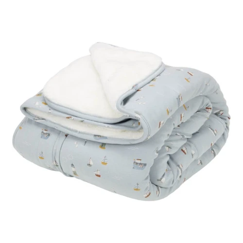 Little Dutch Cot Blanket Sailors Bay Blue 4 Little Dutch Cot Blanket Sailors Bay Blue - Image 2