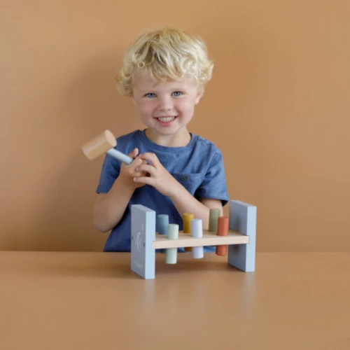 Little Dutch Pounding Bench - Ocean Blue 4 Little Dutch Pounding Bench - Ocean Blue - Image 2