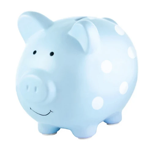 Pearhead Piggy Bank Polka Dot - Blue 3 Pearhead Piggy Bank Polka Dot - Blue