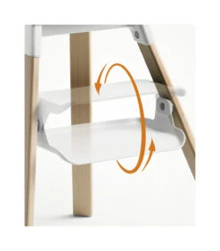 High Chair White Stokke® Clikk™ -Baby Product Clikk Natural White Cnfg 1 FootresRotation eCom
