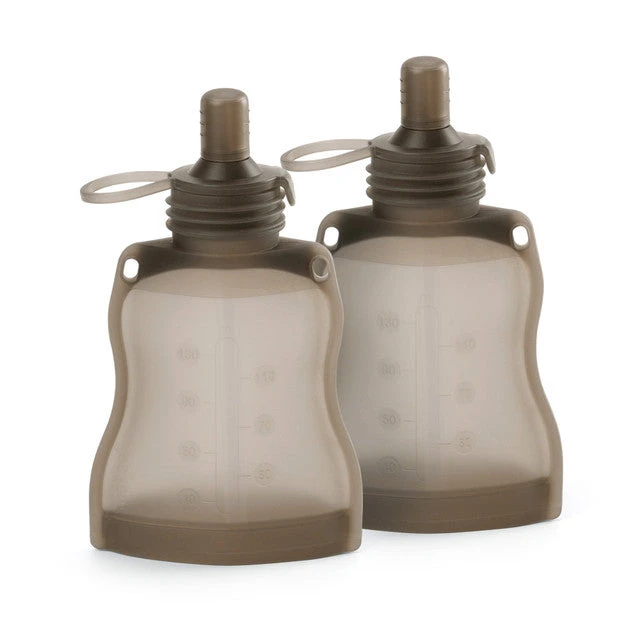 Haakaa Silicone Reusable Yummy Food Pouches 150ml - 2 Pack 3 Haakaa Silicone Reusable Yummy Food Pouches 150ml - 2 Pack