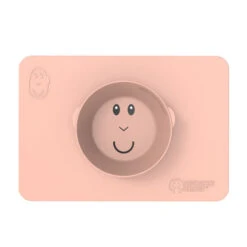 Matchstick Monkey Dusty Pink Anti-Slip Bowl -Baby Product Matchstick Monkey Anti Slip Mat Dusty Pink 4 600x 07ead635 d36c 46b8 9e0a 92be850acd55