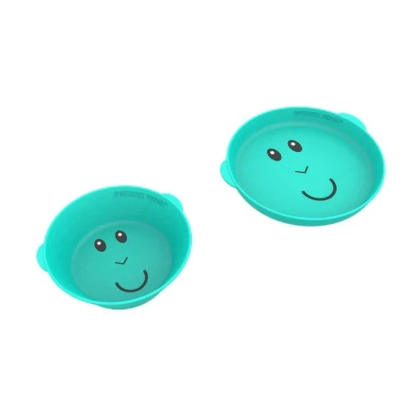 Matchstick Monkey Green Monkey Plate & Bowl 3 Matchstick Monkey Green Monkey Plate & Bowl