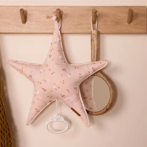 Little Dutch Star-shaped Music Box Little Pink Flowers 4 Little Dutch Star-shaped Music Box Little Pink Flowers - Image 2