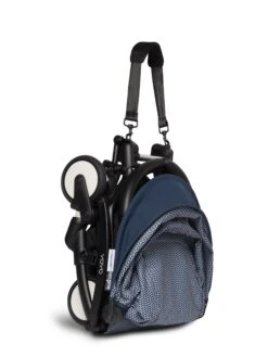 Complete BABYZEN Stroller YOYO² 0+ Newborn Packand 6+ -Baby Product YOYO2 6 FOLDED3 4 BLACKFRAME AIRFRANCE WEB
