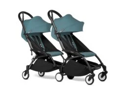 BABYZEN YOYO Double Stroller 6+ / 6+YOYO Connect Frame, 6+ Color Pack / YOYO² Frame, 6+ Color Pack -Baby Product YOYOconnect YOYO2 3 4TWIN6 BLACKFRAME AQUA WEB