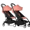 BABYZEN YOYO Double Stroller 6+ / 6+YOYO Connect Frame, 6+ Color Pack / YOYO² Frame, 6+ Color Pack -Baby Product YOYOconnect YOYO2 3 4TWIN6 BLACKFRAME GINGER WEB