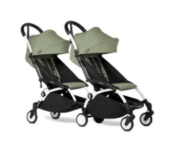 BABYZEN YOYO Double Stroller 6+ / 6+YOYO Connect Frame, 6+ Color Pack / YOYO² Frame, 6+ Color Pack -Baby Product YOYOconnect YOYO2 3 4TWIN6 WHITEFRAME OLIVE WEB