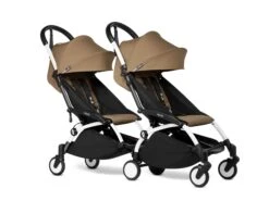 BABYZEN YOYO Double Stroller 6+ / 6+YOYO Connect Frame, 6+ Color Pack / YOYO² Frame, 6+ Color Pack -Baby Product YOYOconnect YOYO2 3 4TWIN6 WHITEFRAME TOFFEE WEB