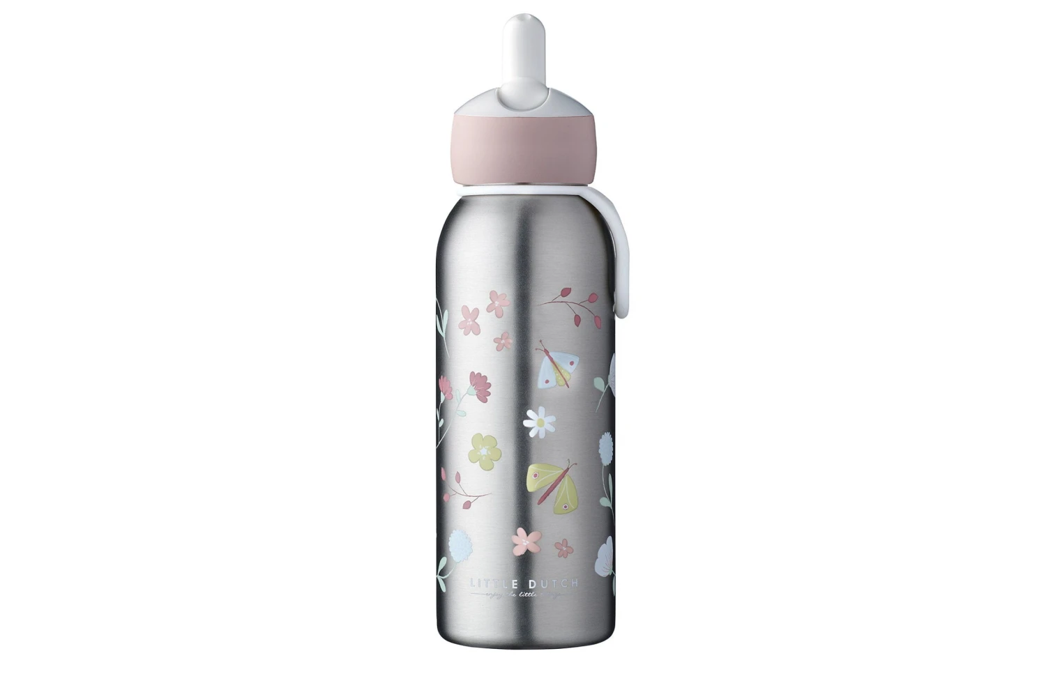 Little Dutch Insulated Bottle Flip-up Campus 350 Ml - Flowers & Butterflies 4 Little Dutch Insulated Bottle Flip-up Campus 350 Ml - Flowers & Butterflies - Image 2