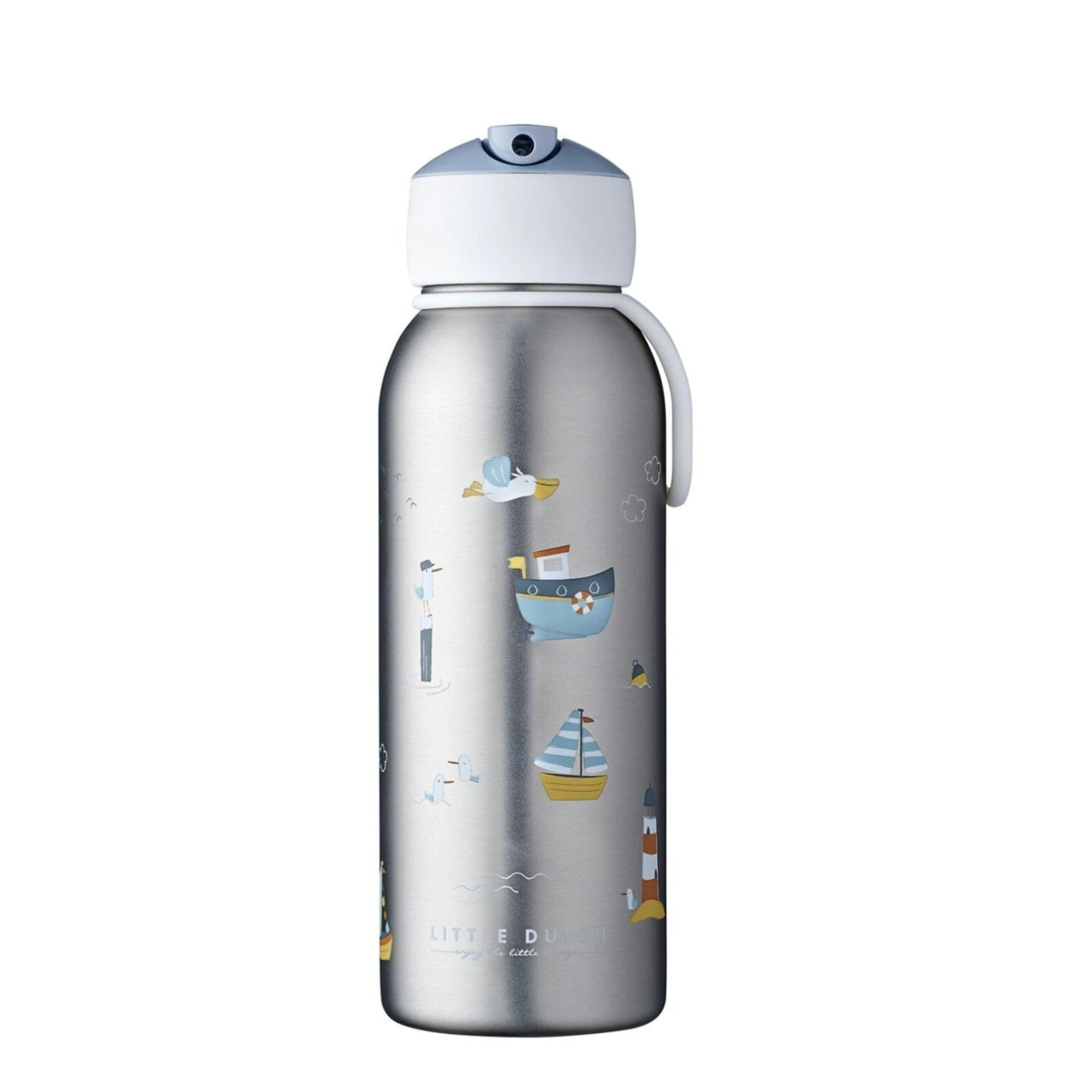 Little Dutch Insulated Bottle Flip-up Campus 350 Ml - Sailors Bay 3 Little Dutch Insulated Bottle Flip-up Campus 350 Ml - Sailors Bay