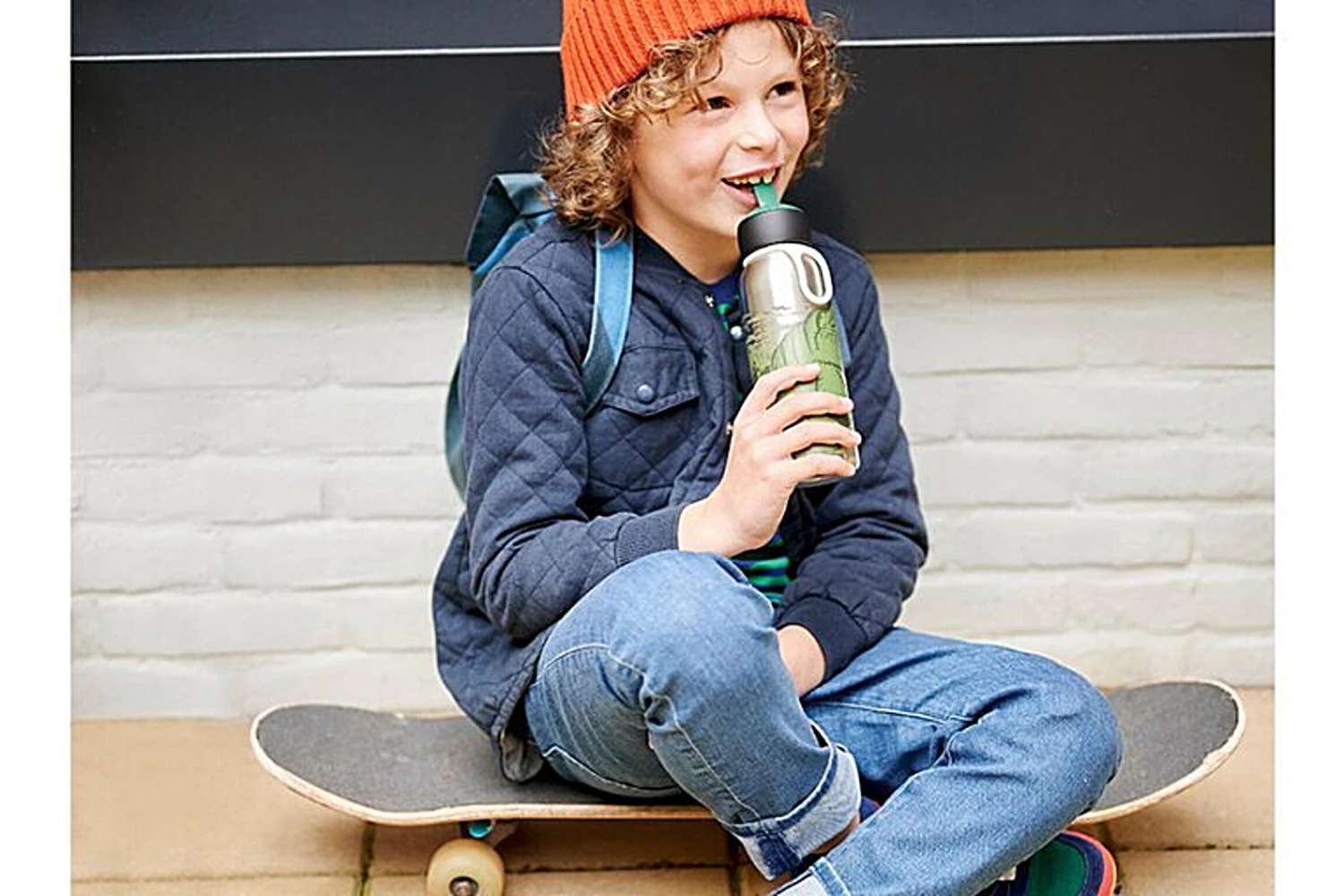 Little Dutch Insulated Bottle Flip-up Campus 350 Ml - Flowers & Butterflies 6 Little Dutch Insulated Bottle Flip-up Campus 350 Ml - Flowers & Butterflies - Image 4